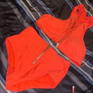 Beautiful orange high waisted bikini size S